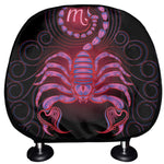 Scorpio And Astrological Signs Print Car Headrest Covers