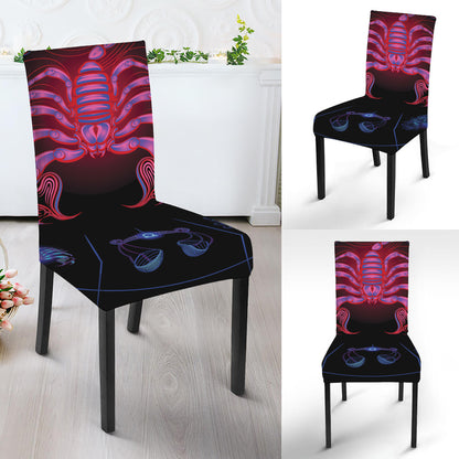 Scorpio And Astrological Signs Print Dining Chair Slipcover