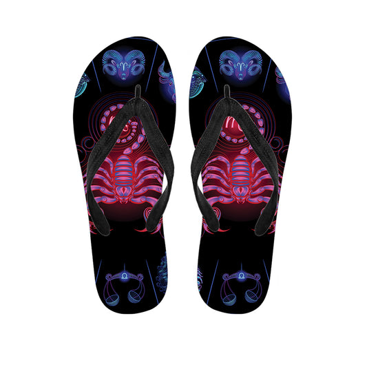 Scorpio And Astrological Signs Print Flip Flops