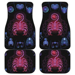 Scorpio And Astrological Signs Print Front and Back Car Floor Mats