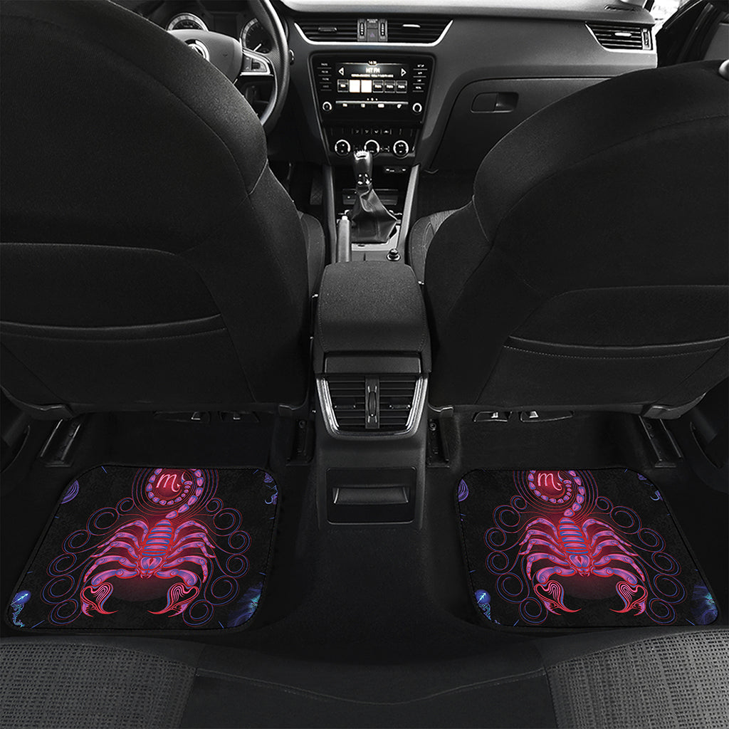Scorpio And Astrological Signs Print Front and Back Car Floor Mats