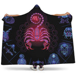 Scorpio And Astrological Signs Print Hooded Blanket