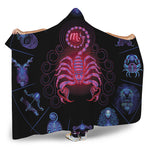 Scorpio And Astrological Signs Print Hooded Blanket