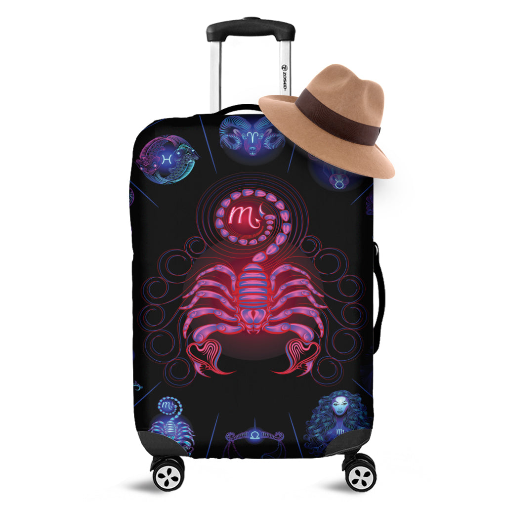 Scorpio And Astrological Signs Print Luggage Cover