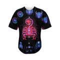 Scorpio And Astrological Signs Print Men's Baseball Jersey