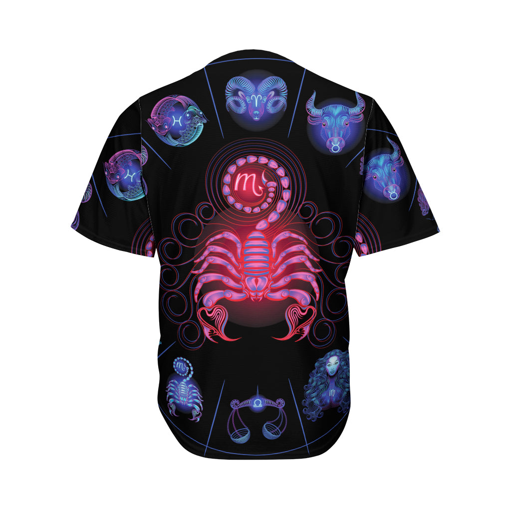 Scorpio And Astrological Signs Print Men's Baseball Jersey