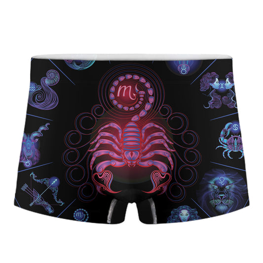 Scorpio And Astrological Signs Print Men's Boxer Briefs