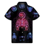 Scorpio And Astrological Signs Print Men's Short Sleeve Shirt