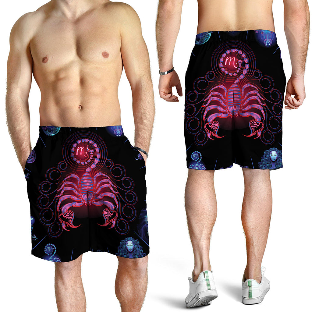 Scorpio And Astrological Signs Print Men's Shorts