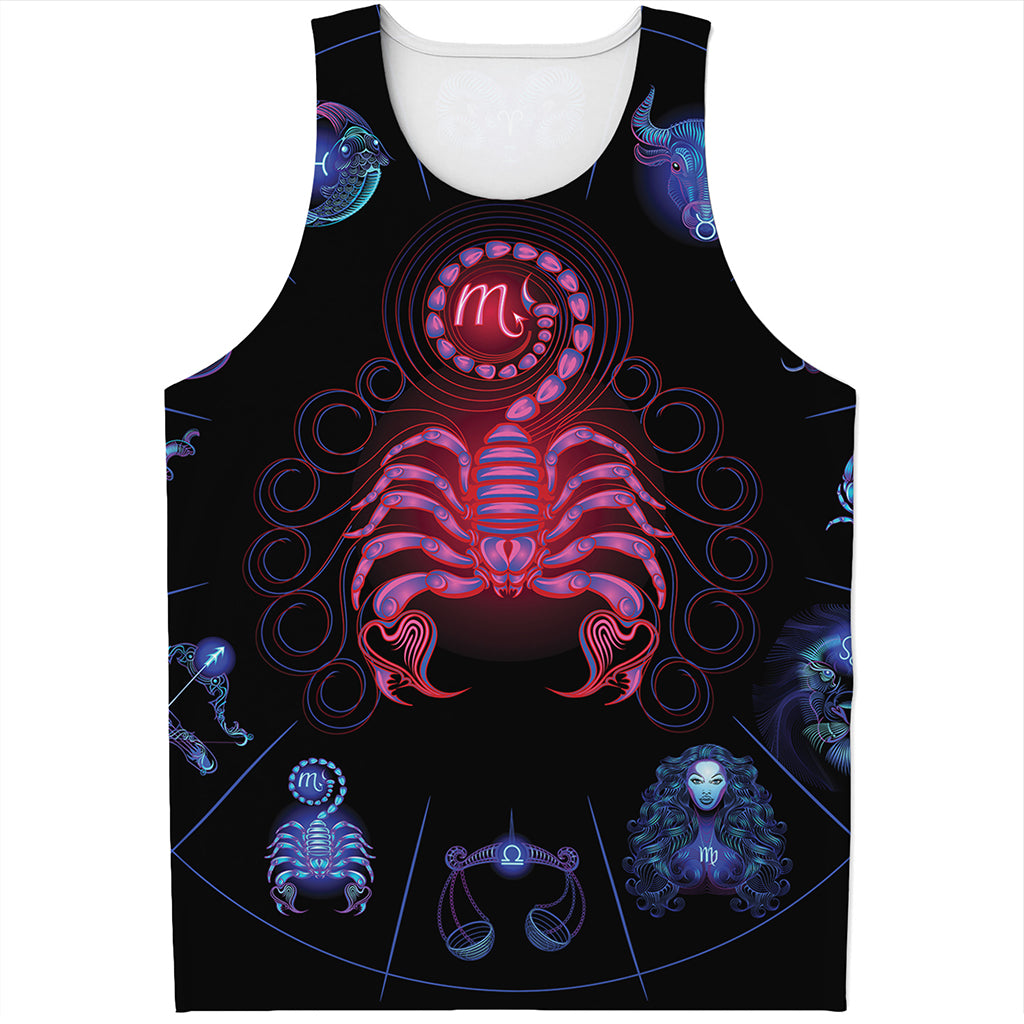 Scorpio And Astrological Signs Print Men's Tank Top