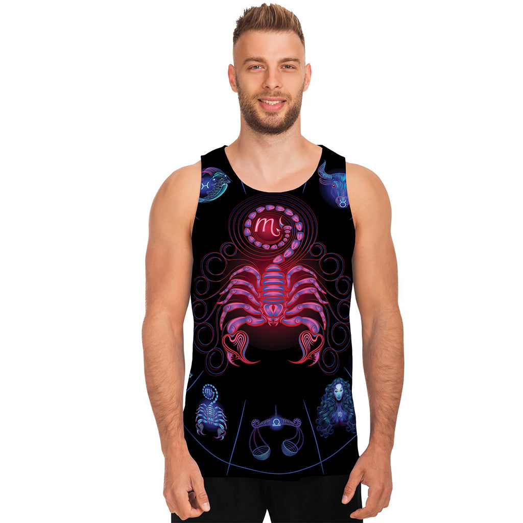 Scorpio And Astrological Signs Print Men's Tank Top