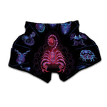 Scorpio And Astrological Signs Print Muay Thai Boxing Shorts