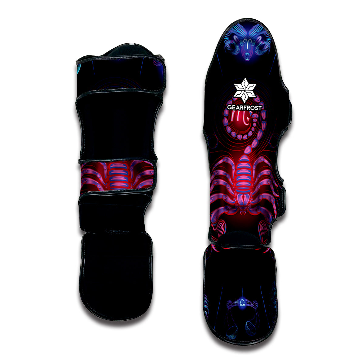 Scorpio And Astrological Signs Print Muay Thai Shin Guard