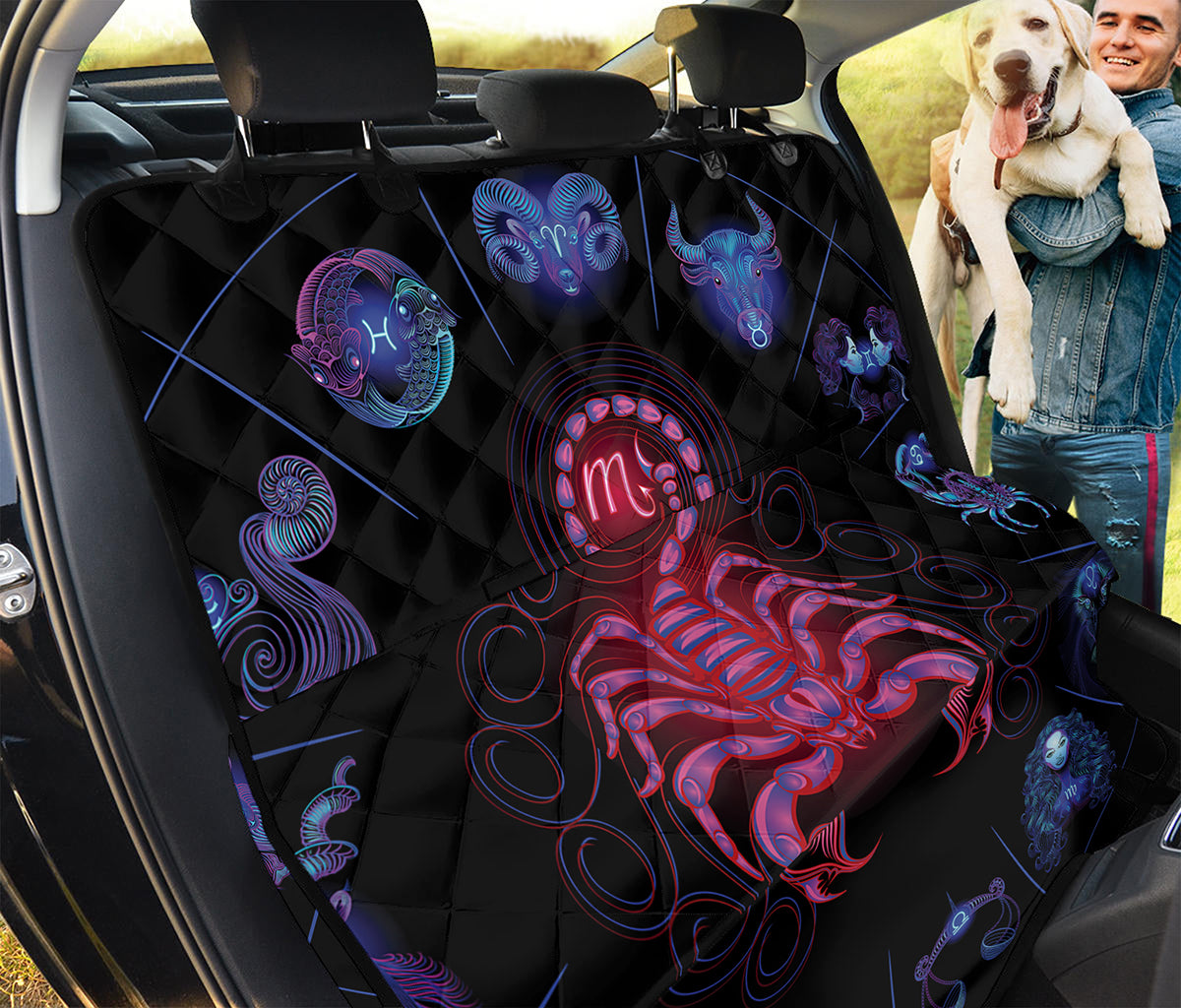 Scorpio And Astrological Signs Print Pet Car Back Seat Cover