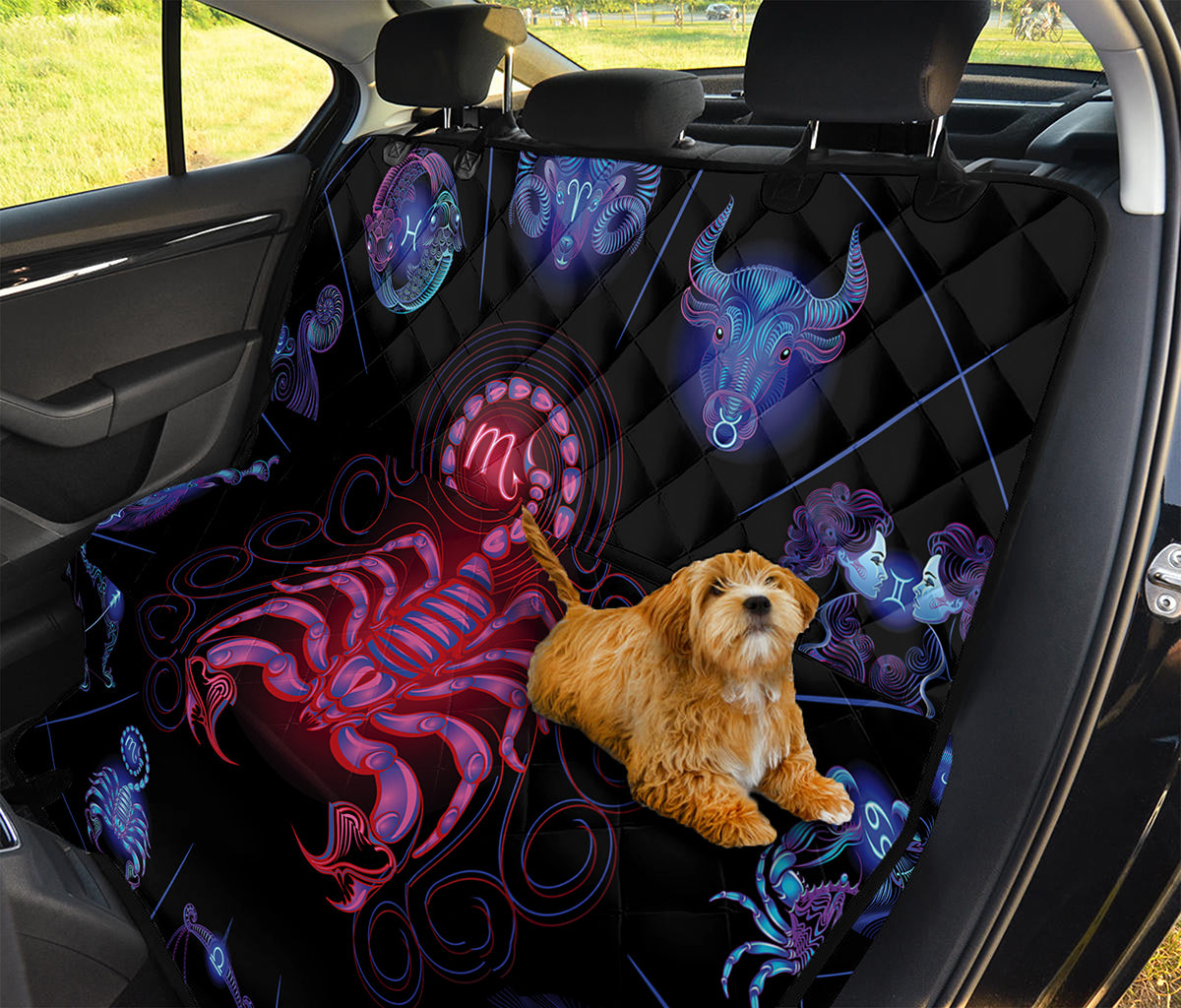 Scorpio And Astrological Signs Print Pet Car Back Seat Cover