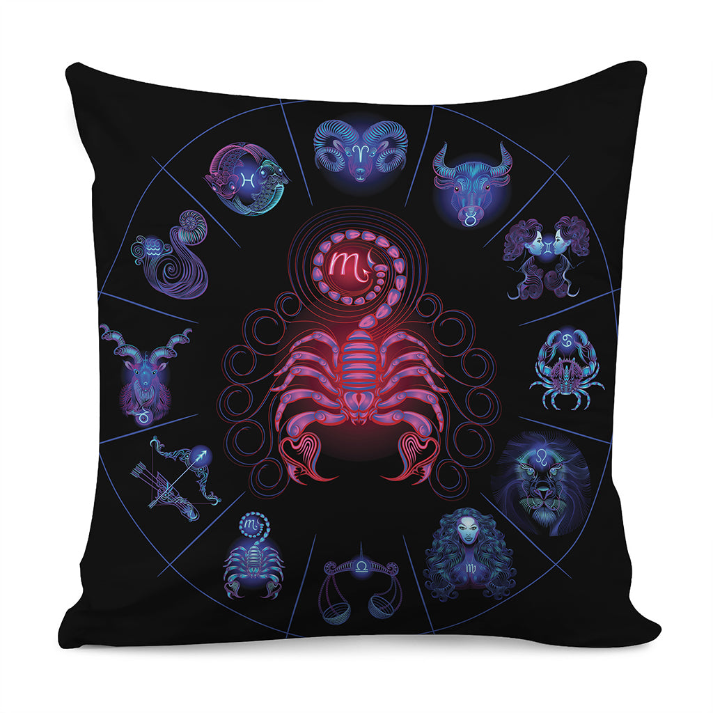 Scorpio And Astrological Signs Print Pillow Cover