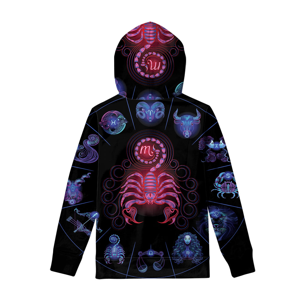 Scorpio And Astrological Signs Print Pullover Hoodie
