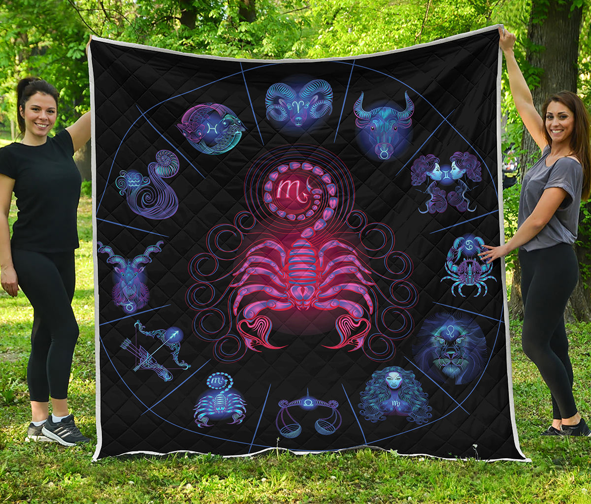 Scorpio And Astrological Signs Print Quilt