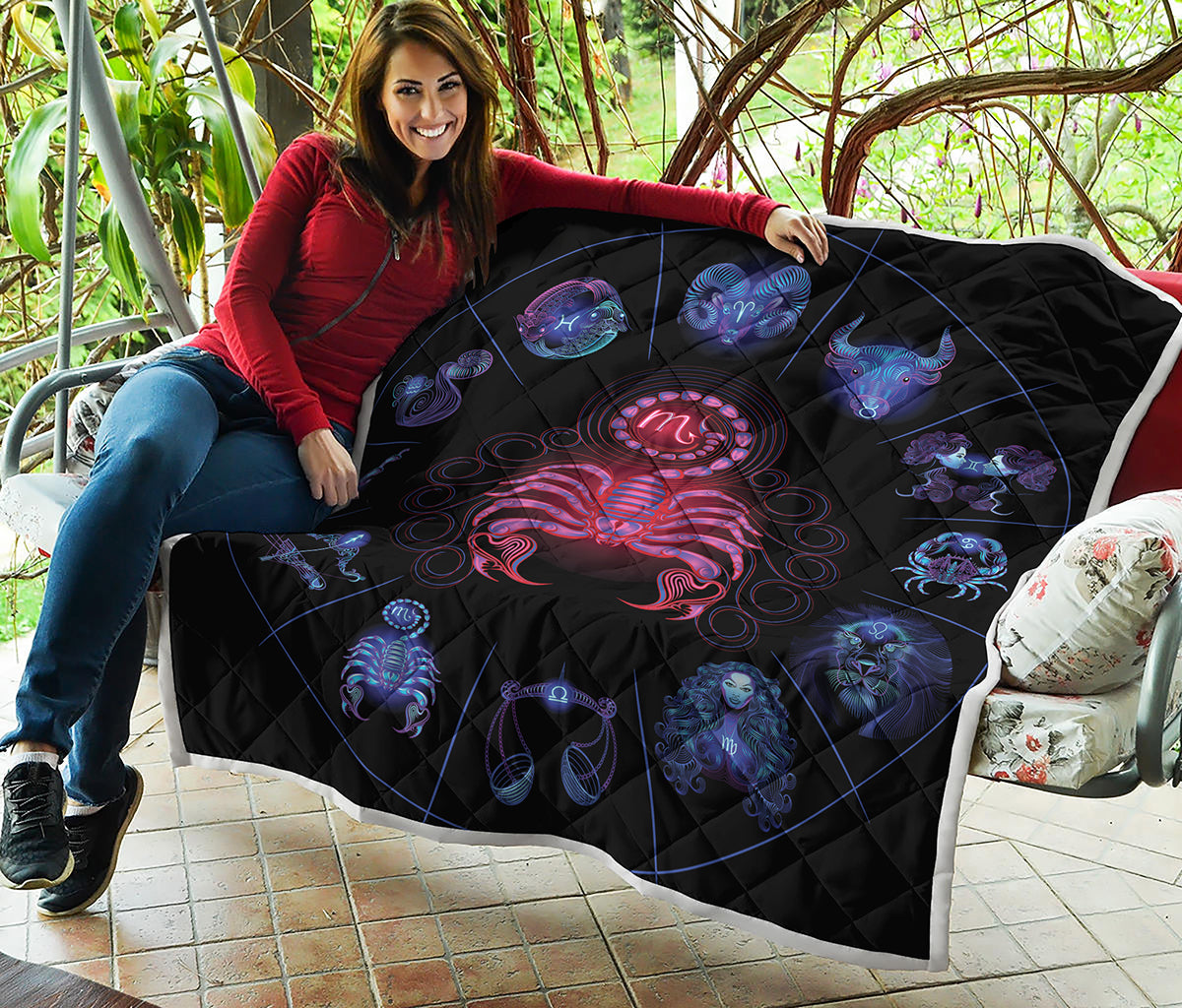 Scorpio And Astrological Signs Print Quilt