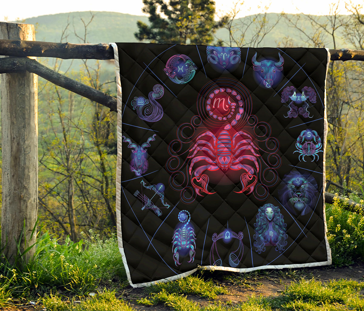 Scorpio And Astrological Signs Print Quilt