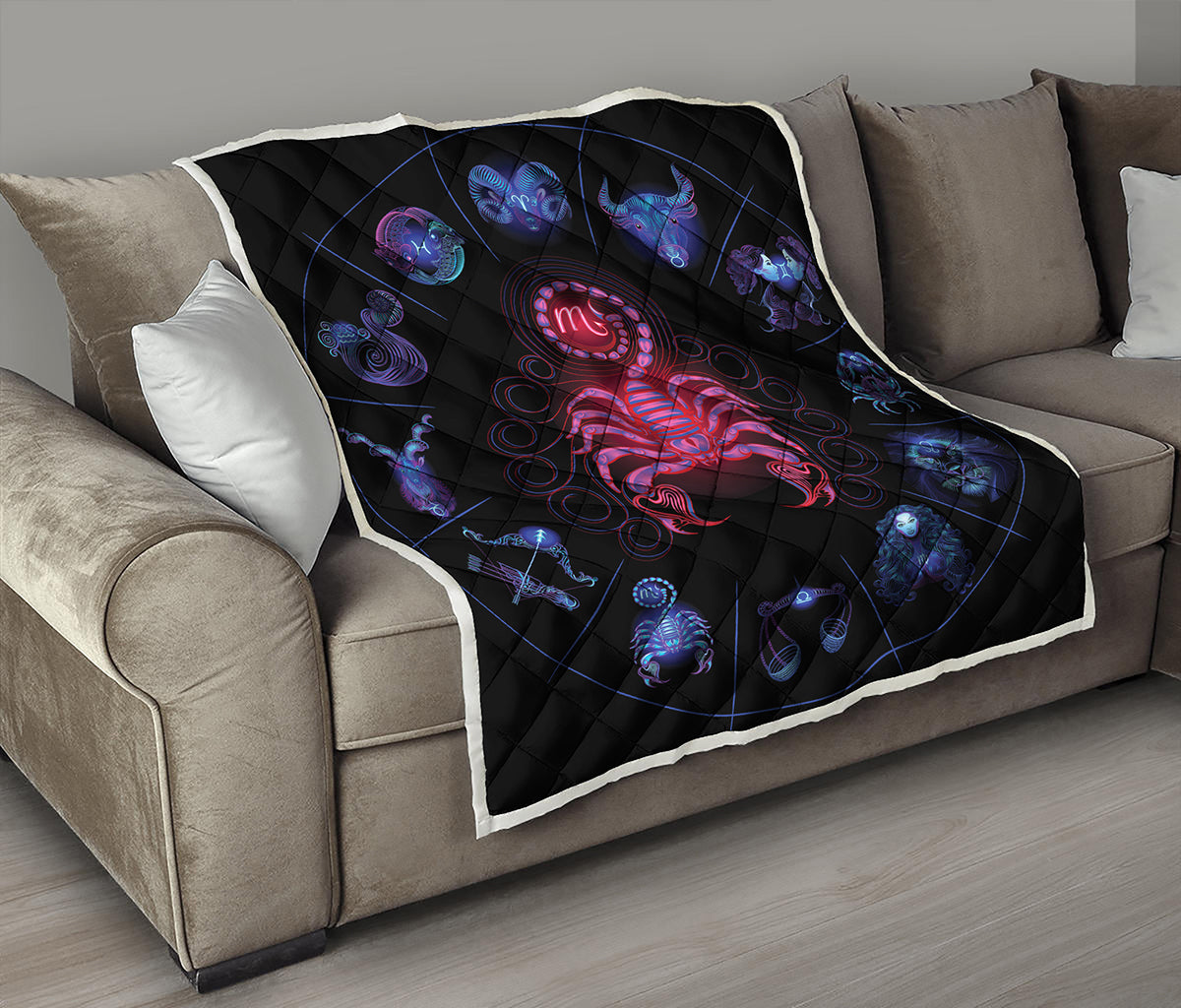 Scorpio And Astrological Signs Print Quilt