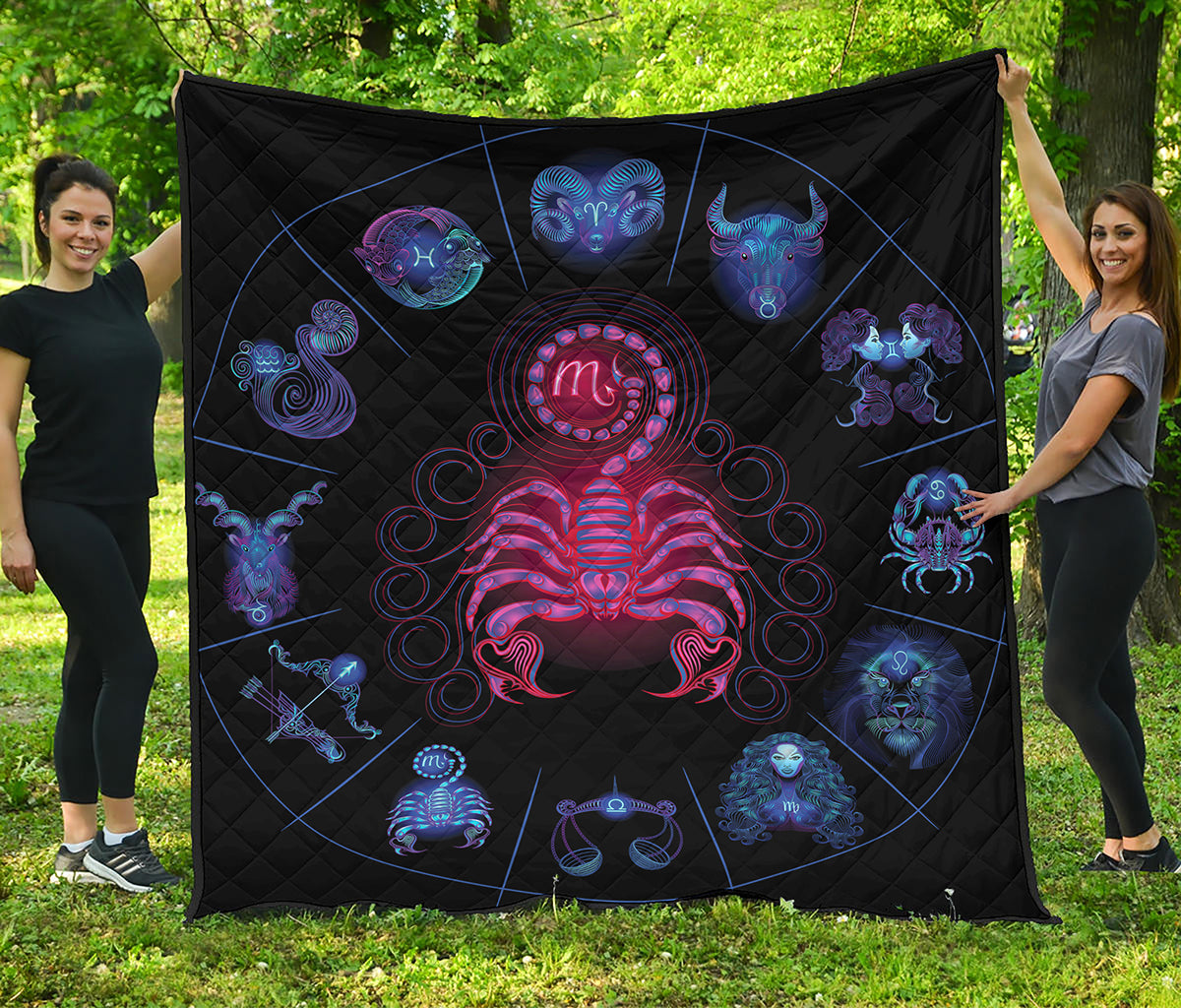 Scorpio And Astrological Signs Print Quilt