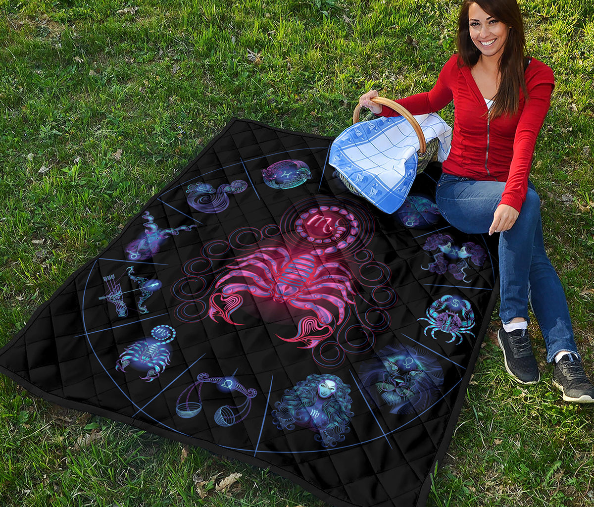 Scorpio And Astrological Signs Print Quilt