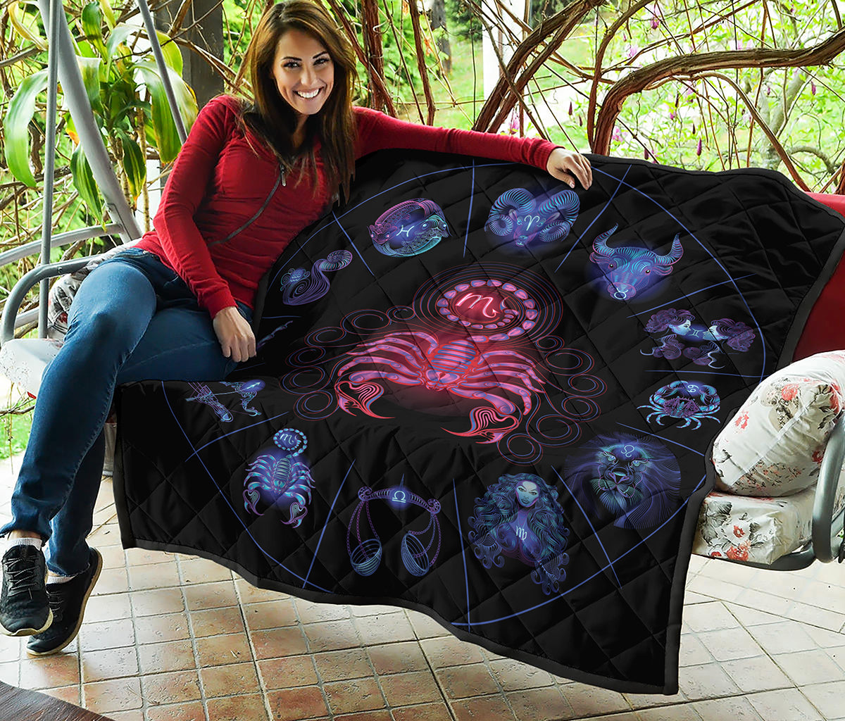 Scorpio And Astrological Signs Print Quilt