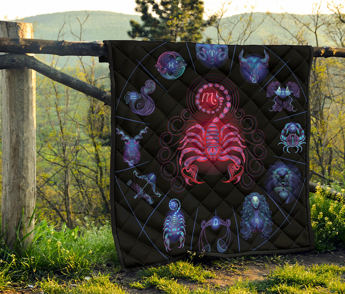 Scorpio And Astrological Signs Print Quilt