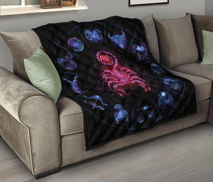Scorpio And Astrological Signs Print Quilt