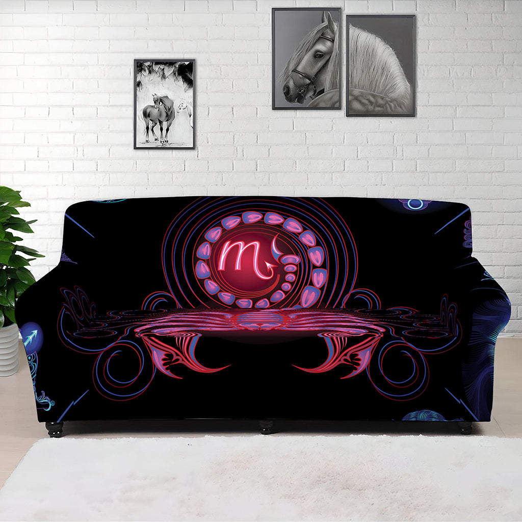 Scorpio And Astrological Signs Print Sofa Cover
