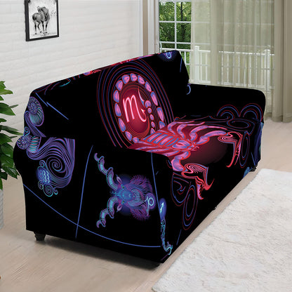 Scorpio And Astrological Signs Print Sofa Cover