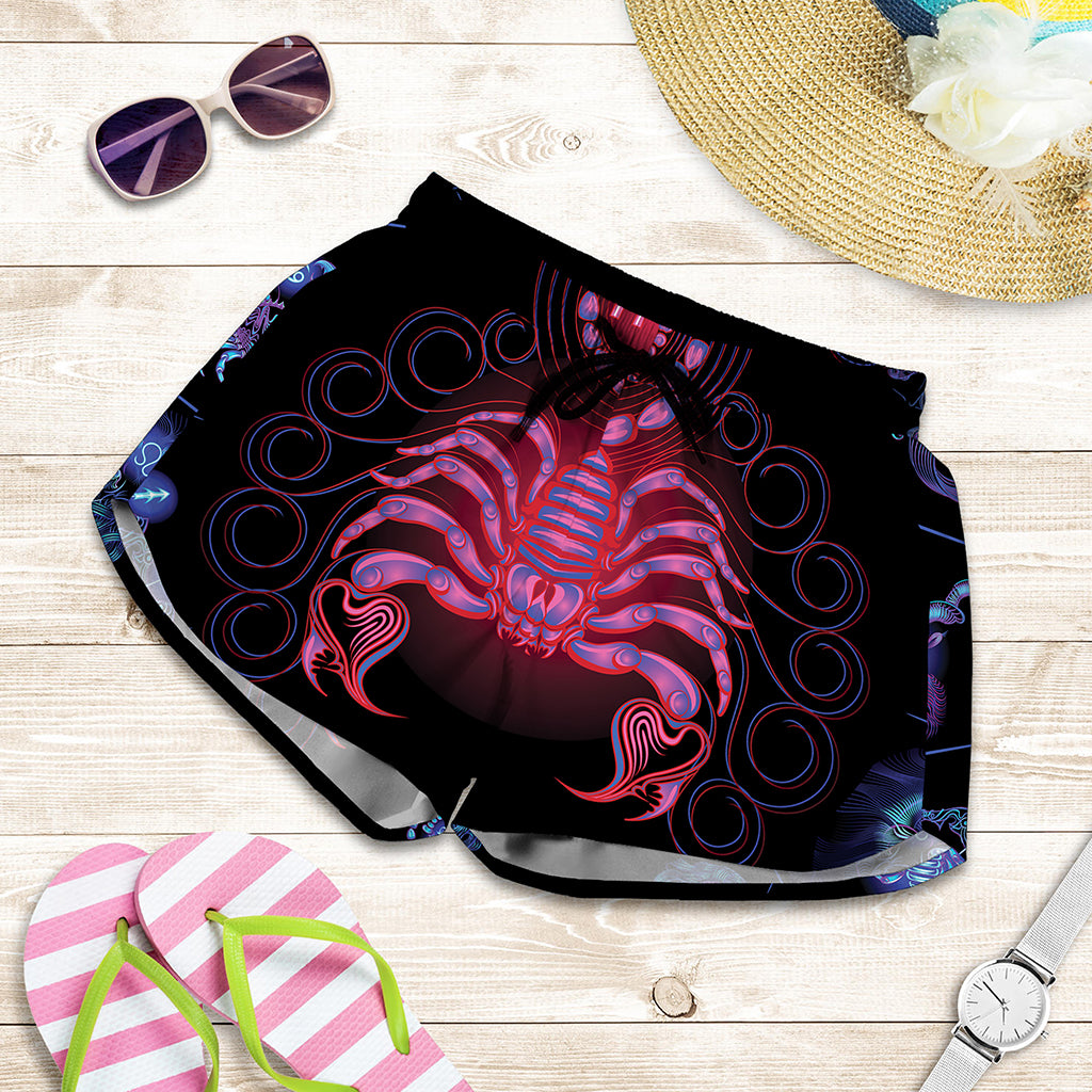 Scorpio And Astrological Signs Print Women's Shorts