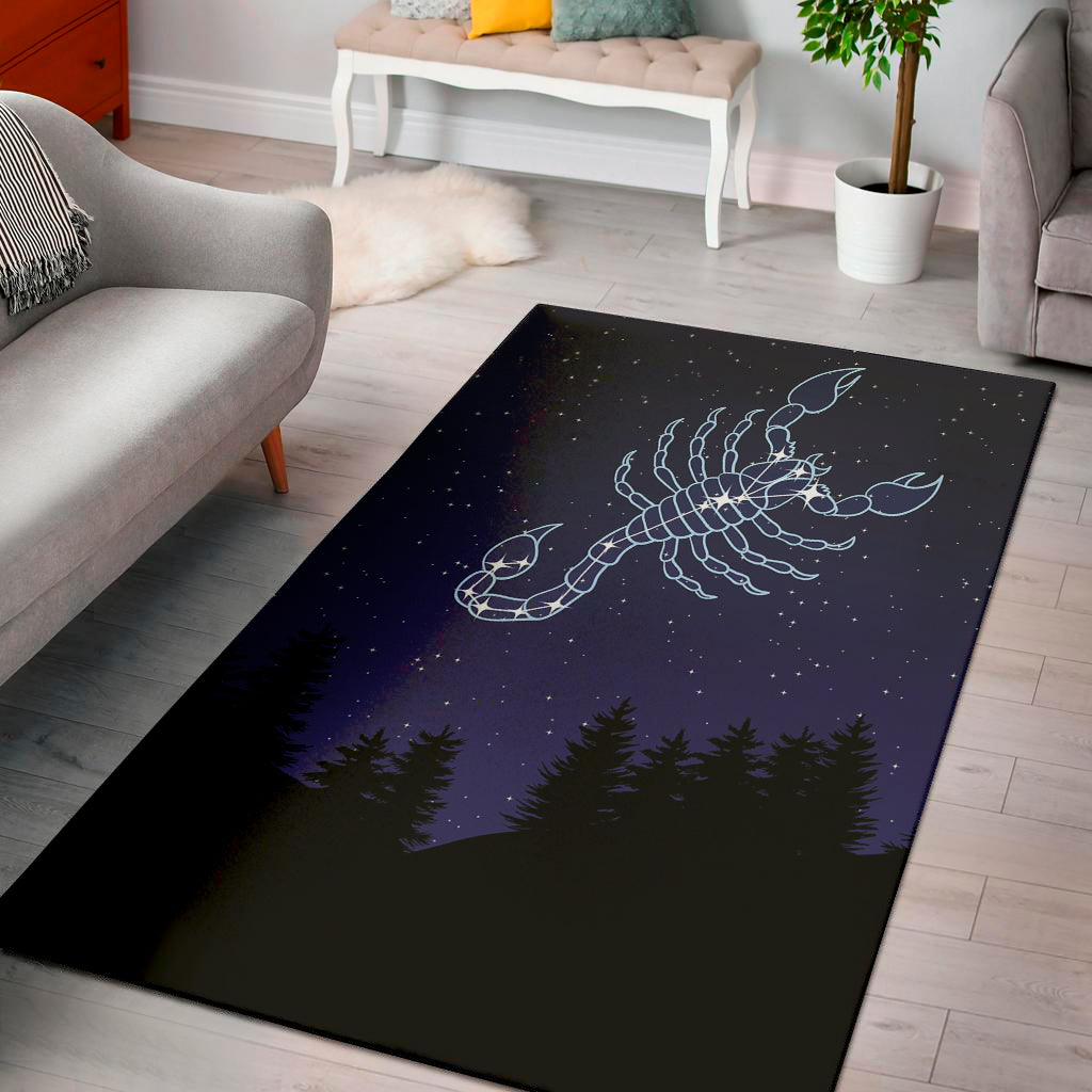 Scorpio Constellation Print Area Rug
