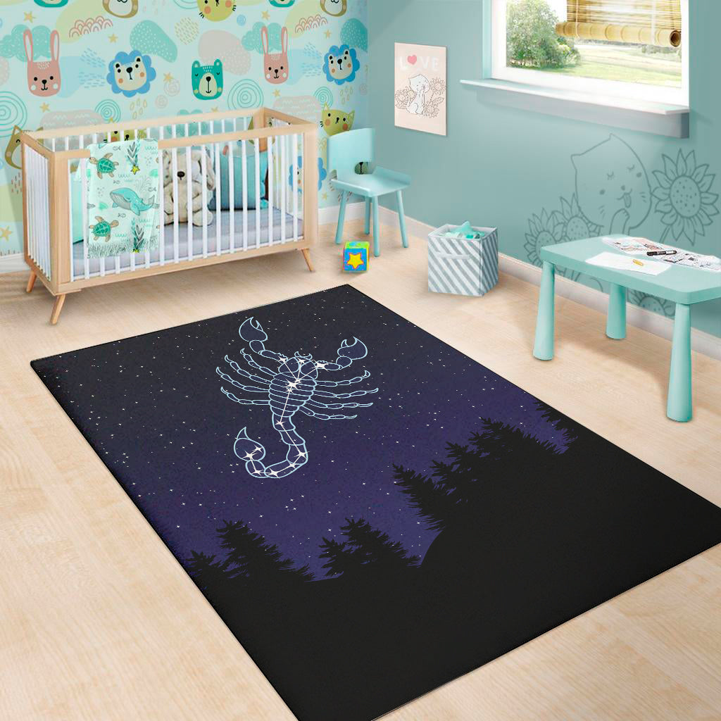 Scorpio Constellation Print Area Rug