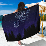 Scorpio Constellation Print Beach Sarong Wrap