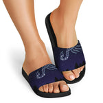 Scorpio Constellation Print Black Slide Sandals