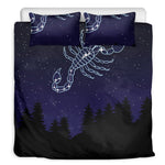 Scorpio Constellation Print Duvet Cover Bedding Set