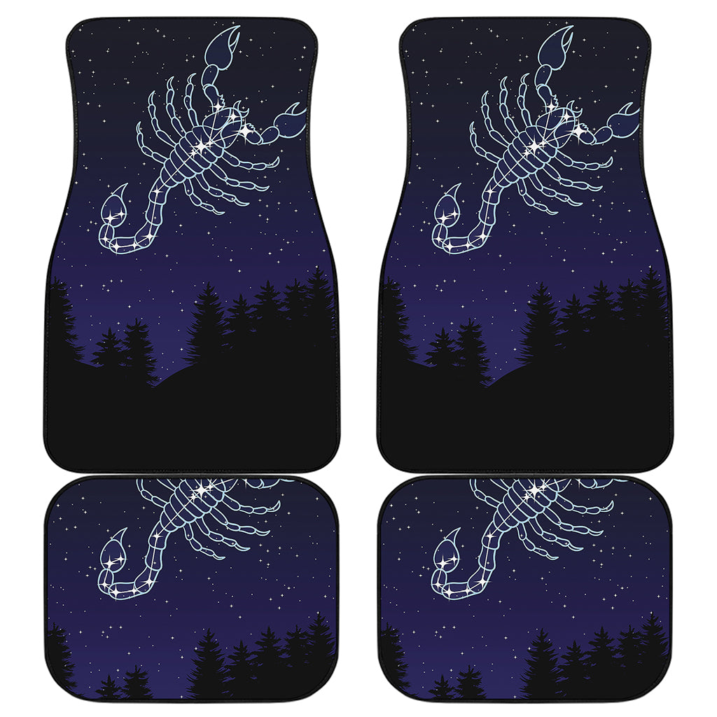 Scorpio Constellation Print Front and Back Car Floor Mats