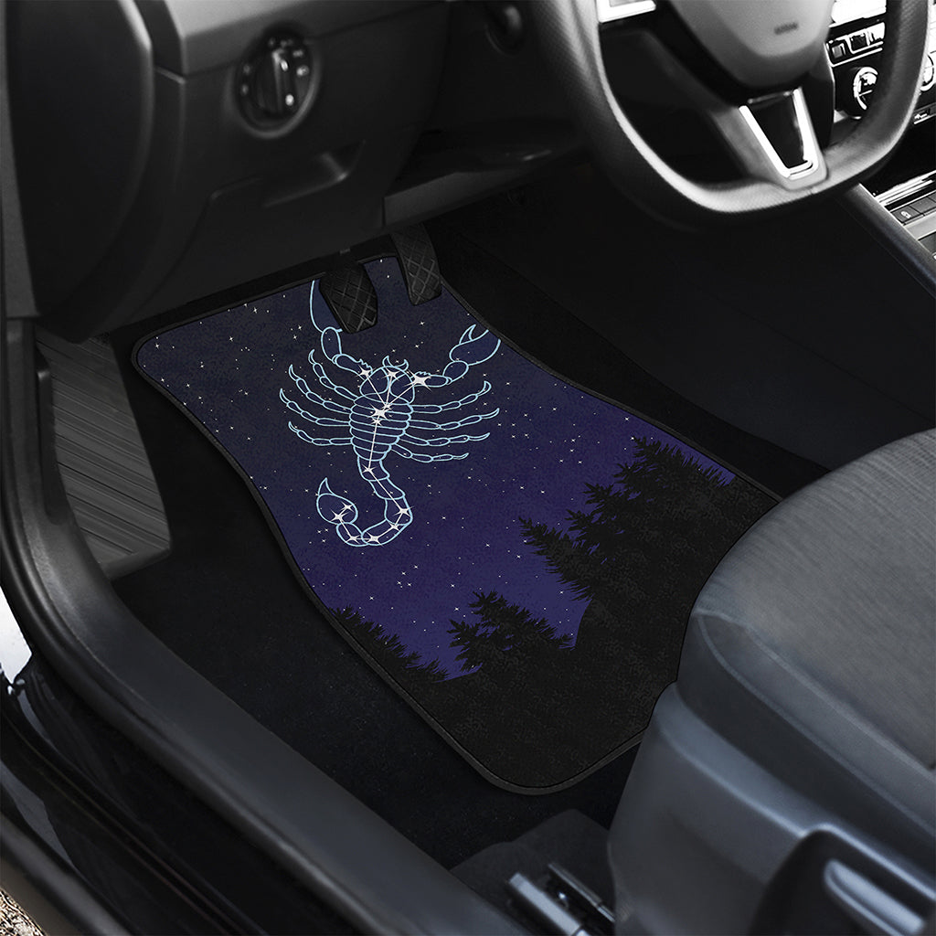 Scorpio Constellation Print Front and Back Car Floor Mats
