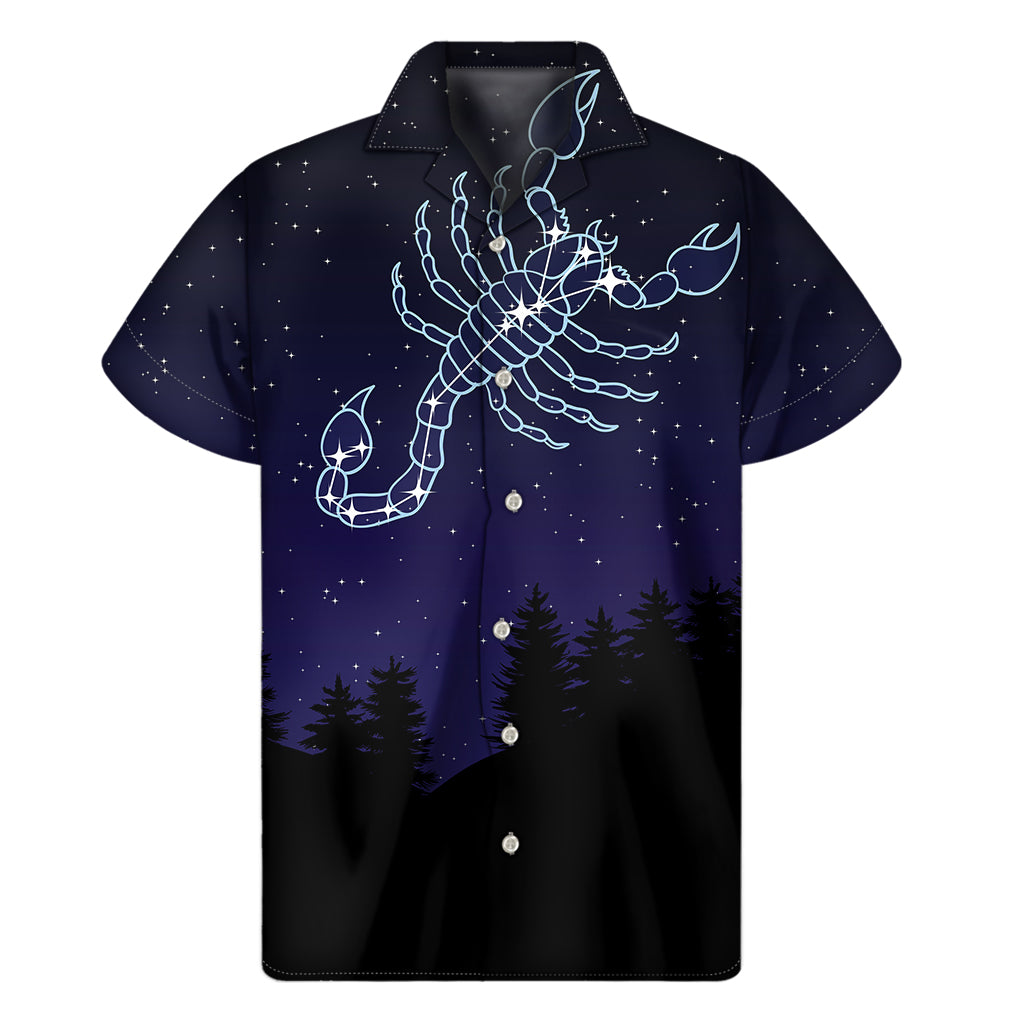 Scorpio Constellation Print Men's Short Sleeve Shirt