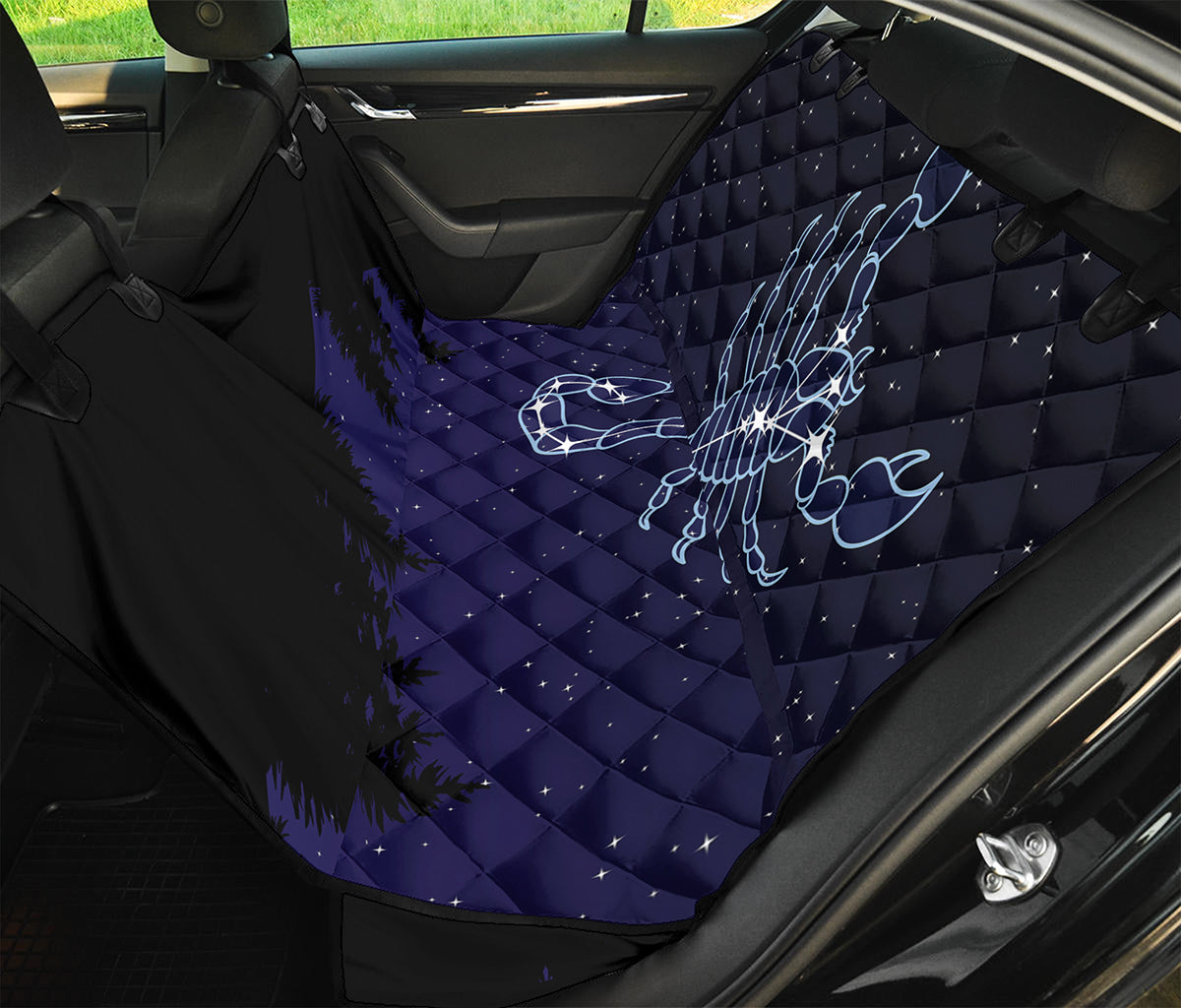 Scorpio Constellation Print Pet Car Back Seat Cover