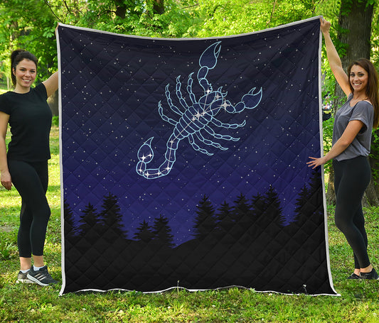 Scorpio Constellation Print Quilt