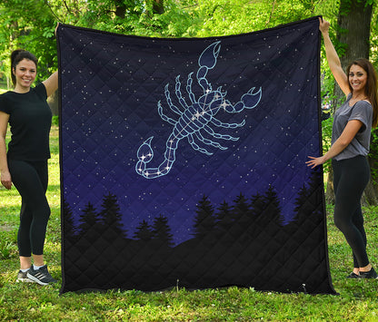 Scorpio Constellation Print Quilt