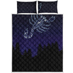 Scorpio Constellation Print Quilt Bed Set