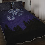 Scorpio Constellation Print Quilt Bed Set