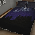 Scorpio Constellation Print Quilt Bed Set