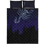 Scorpio Constellation Print Quilt Bed Set