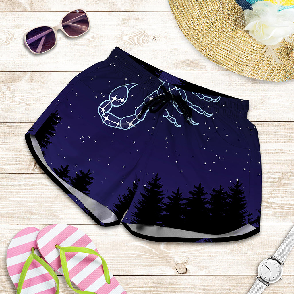 Scorpio Constellation Print Women's Shorts