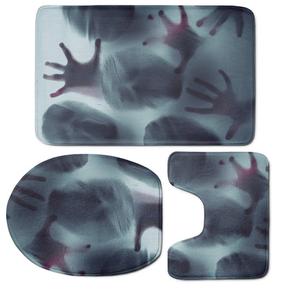 Screaming Horror Ghost 3D Print 3 Piece Bath Mat Set